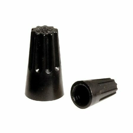 HUBBELL CANADA Hubbell Wire Connector, 22 to 18 AWG Wire, Thermoplastic Housing Material, Black HWCT1C6